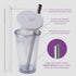 Reusable Boba Cup for Regular Size Bubble Tea (16 Oz), Angled Straws, Leak Proof Design, Double Wall Insulated Bubble Tea Cup...