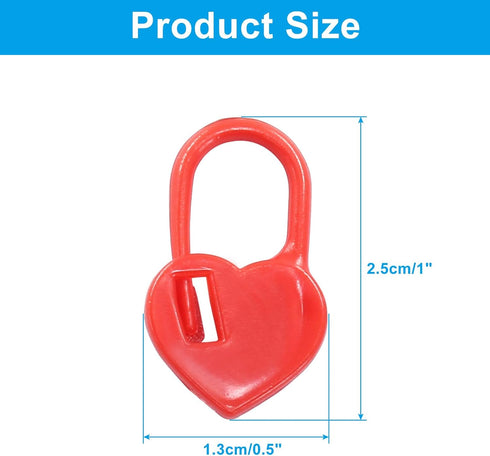 Litoexpe 200 Pcs Knitting Marker Red, Heart Design Needle Clip Crochet Locking Stitch Markers for Art DIY Craft Project Crochet Work......