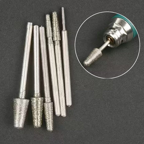 ?????? ???? 10 Pcs Ball Nosed Cone Shape Diamond Burr, 3/32'' Shank Stone Carving Bits Rock Setting Burs for Rotary Tools...