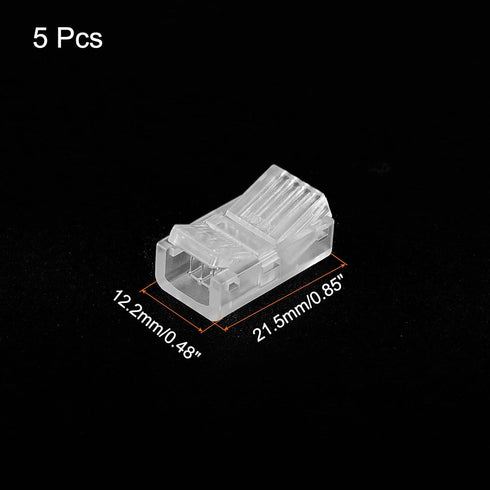MECCANIXITY LED Strip Connector 4 Pin, 8mm LED Connectors for Strip Lights, RGB Unwired Clips for Strip Light Gapless Track Lighting Connector, Pa...