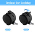 Replacement Wheels for Rolling Cart,Mute Rubber Rotating Rolling Wheels for Cart with Brake for Office Chair Game Chair,Rolling Cart Attachments 4...