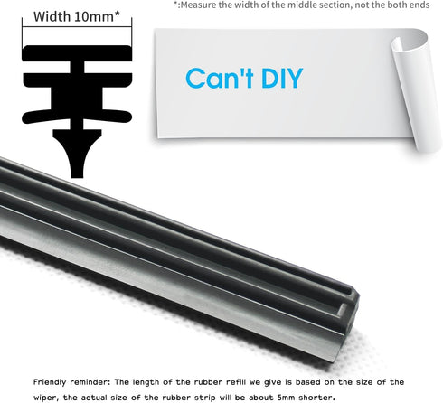 ASLAM Wiper Blade Refills 24"+17" for Infiniti QX50 Original Mitsuba Hybrid Windshield Wipers(1 Pair)...
