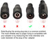 uxcell 3Pcs DC Power Connector Adapter 5.5mmx2.1mm Female to Female Cable Jack Socket Converter for Laptop CCTV Camera strip lighting Black...