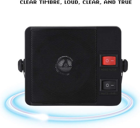 Car External Speaker, Portable Noise Cancelling Mobile External Speaker for YAESU Two Way CB Radio Car Mobile Radio...