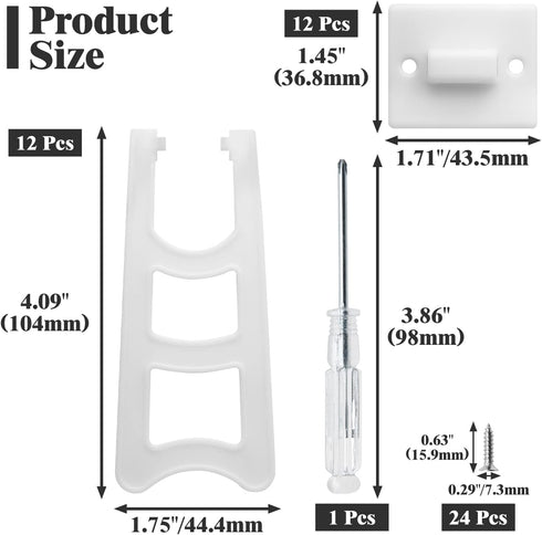 Plastic Picture Frame Easel Back, 4” White Frame Easel Back Stand Photo Frame Easel Back Support, 12 Pcs...