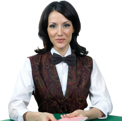 Brybelly Formal Black Casino and Poker Dealer Clip On Bow Tie...