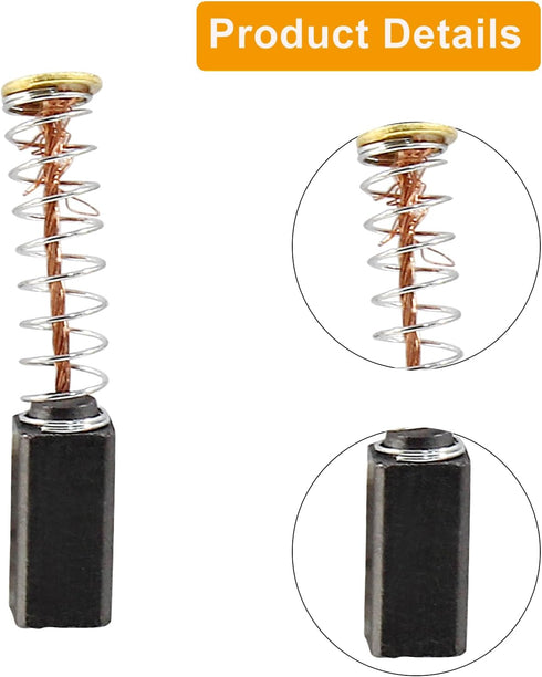 20 Pcs Carbon Motor Brushes, 10mmx5mmx5mm Electric Motor Carbon Brushes Replacement for Repair Power Tools Part...