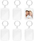 6pcs Clear Double Sided Blank Picture Keychain Acrylic Photo Frame Keyrings Personalised Photo Key Fob Holder with Split Ring for Insert 4.1 x 2.1...