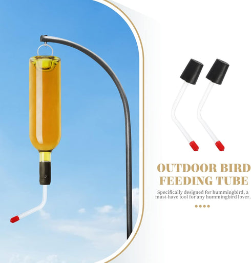 Yardwe 4 Pcs Hummingbird Feeder Tubes and Stoppers with Bb Hummingbird Feeder Replacement Parts Making Your Bird Feeders...