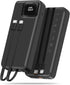 Portable Charger, 10000mAh Power Bank with 2 Built-in Cables, 22.5W Fast Charging with Screen, Travel Battery Pack for i Phone, i Pad, Samsung, Go...