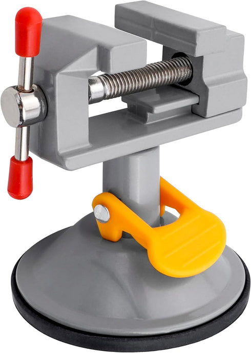 Yakamoz Mini Bench Vise 360 Degree Suction Vise Small Table Vice Clamp Workbench Vise for Jewelry Making DIY Wood Craft Carving Breads Drilling Be...