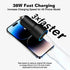 USB C Car Fast Charger Light up USB Cigarette Lighter Dual Fast Charging Adapter Car Charger Black...