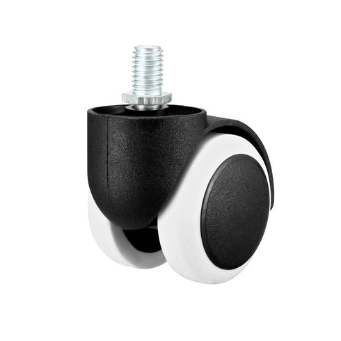 uxcell Office Chair Casters Wheels 2 Inch PU Twin Wheel M10x14mm Threaded Stem Rotate Caster White...