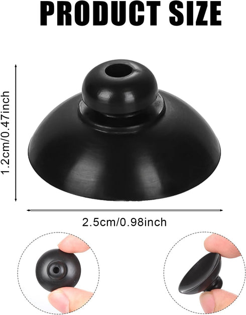 16pcs Fish Tank Suction Cups, Black Aquarium Suction Cup Camp Clip Rubber Suction Cup Clips Accessories Fish Tank Attachments for Fish Tank Aerati...