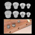 2 Sets Panel Furniture Positioning Woodworking Round Tenon 1/4", 5/16", 3/8", 1/2" Solid Wood Pin Center Punch Thimble for Woodworking Tool...