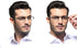2 Pack Half Frame Reading Glasses for Men and Women Lightweight Computer Readers with Portable Case 1.75...
