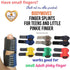 BodyMoves 2 Finger Splints Plus 10 Sleeves (12 pc Set, Aqua Blue)...