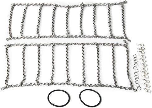 4Pcs 1.9/2.2inch Wheel Tires Metal Snow Chains for 1/10 TRX-4 Axial SCX10 90046 RC Crawler Car (130MM)...