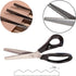 Fabric Pinking Shears Craft Scissors? Serrated Scalloped stainless Steel Handled Professional Sewing black Scissors, Scissors for Leather, Tailori...