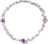Drusy Quartz Amethyst Clear Quartz Choker Necklace for Women Healing Crystal Yoga Balance Meditation Chip Tumbled Gemstone Jewelry Gift...