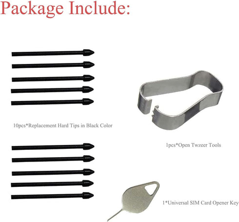 (2 Pack) Stylus s Pen Nibs/Tips Replacement for Samsung Galaxy Tab S6 Lite 10.4 inch SM-P610 SM-P615 2020 and Tab S6 T860 T865 10.5inch -Black...