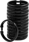 Top-spring Black Shower Curtain Hooks, 12pcs Plastic Shower Curtain Rings, Round O Hooks Hanger for Bathroom Shower Rod (O-Shape(Black))...