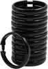Top-spring Black Shower Curtain Hooks, 12pcs Plastic Shower Curtain Rings, Round O Hooks Hanger for Bathroom Shower Rod (O-Shape(Black))...