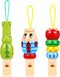 Kisangel Kids Musical Toys 3 Pcs Wood Carved Animal Whistle Noise Makers Whistle Blowouts Whistles Party Noise Makers for Kids Birthday Bag Filler...