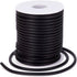 Pandahall 16.4 Yards/Roll 4mm PVC Tubuing Rubber Cord Solid Rubber Tube Cord with White Plastic Spool (Black)...