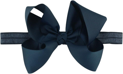 RuffleButts Girls Navy Bow Headband - One Size...