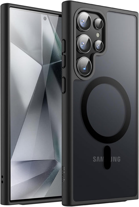 JETech Magnetic Case for Samsung Galaxy S24 Ultra 5G, Compatible with MagSafe, Translucent Matte Back Shockproof Phone Cover (Black)......
