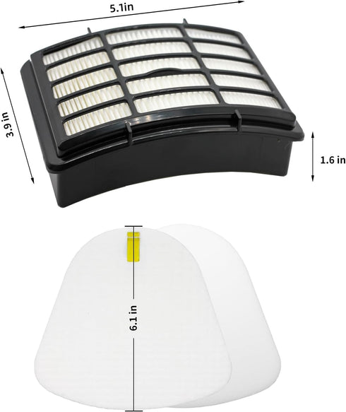 2 + 4 Pack Vacuum Filters Replacement Compatible for Shark Navigator Lift-Away NV350, NV351, NV352, NV355, NV356E, NV357, NV360, NV370, NV391, UV4...
