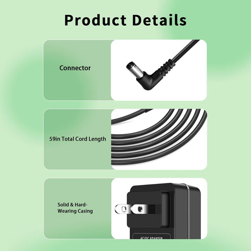 Charger Cord Power Supply for Shark VACMOP VM200 VM20026 VM200C VC200 UM200 UM205 VC205 Series 10.8V Li-ion Battery Pro Cordless Hard Floor Vacuum...