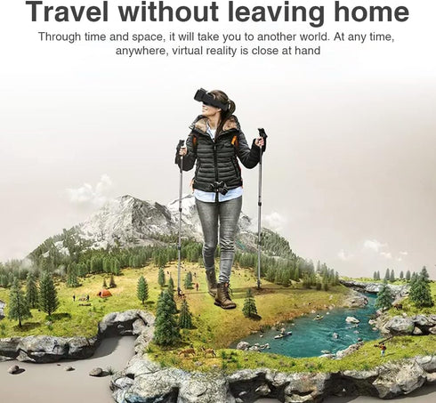 VR Headset 3D VR Glasses Universal Virtual Reality Goggles Support 360°Panorama Large Screen An-ti Bluelight Adjustable Pupil Distance Eye Protect...