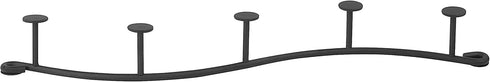 Spectrum Diversified Sweep Wall Hook Rack, 5 Hook Single Rack, Black...