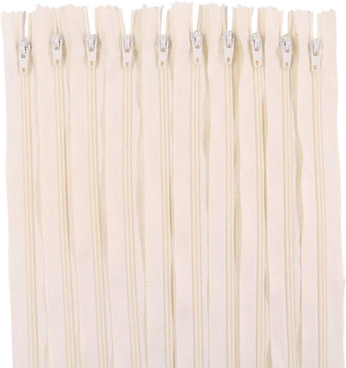 Renashed 60Pcs 12Inch Nylon Coil Zippers for Tailor Sewer Sewing Craft Crafter's Specia (Beige)...