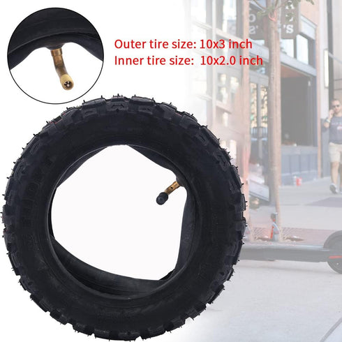 Off Road Scooter Tires,Electric Scooter Tire,10 Inch 10X3.0 Off-Road Inner Outer Tire,Non-Slip Wear-Resistant Thick Rubber,Pneumatic Tire for Zero...
