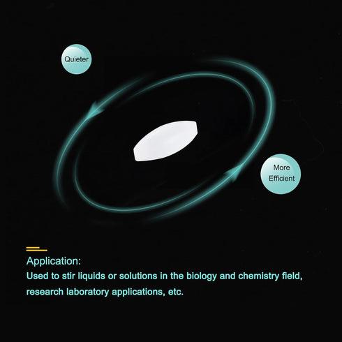 MECCANIXITY Magnetic Stirrer Mixer Stir Bar Rod 20mm(0.79") x8mm Olive Shape PTFE Coating Magnet White for Laboratory 10Pcs...