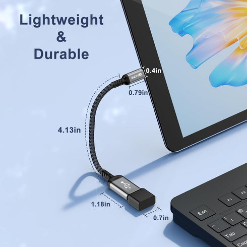 2-Pack USB 3.0 to USB C Male Adapter, Type-C Male to USB Female, USB C Male to USB A Female Compatible with iPhone 15 Pro/Max, MacBook Pro Air 202...