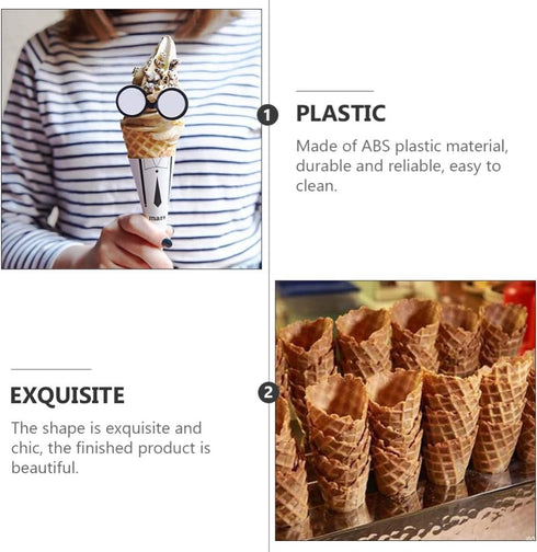 Hemoton Ice Cream Waffle Cone Roller Krumkake Cone Maker Wooden Pastry Waffle Cake Kitchen Baking Mold Tool...