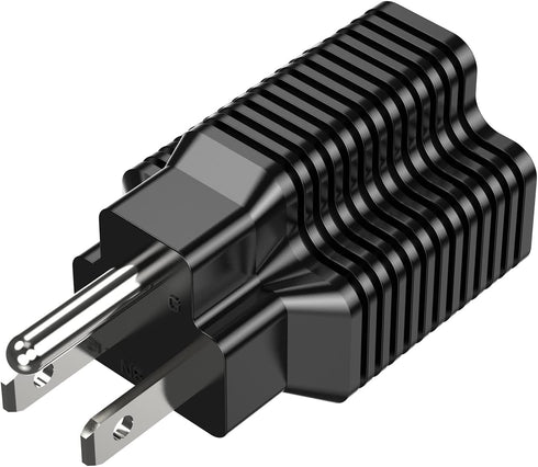 15 Amp Household AC Plug to 20 Amp Adapter, Nema 5-15P to 5-20R,5-15P to 6-15R,5-15P to 6-20R,T-Blade 20 Amp to 15 Amp Plug Adapter Converter, 15A...