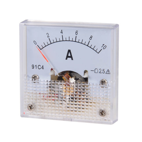 uxcell Analog Current Panel Meter DC 0-10A 91C4 Ammeter 45x35x45mm for Circuit Testing Charging Battery Ampere Tester Gauge Pack of 1...