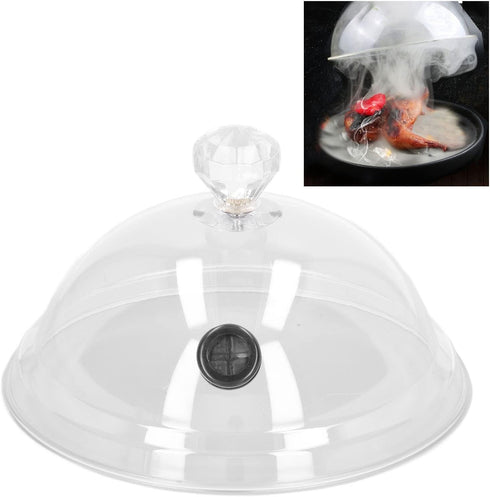 Cocktail Smoke Gun Lid Portable Handheld Smoke Infuser Acrylic Home Smoking Dome Cover for Meat, Grill, BBQ, Cocktail Drinks Cheese...