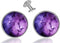 Custom Classic Jewelry Tuxedo Shirt Sliver Cufflinks Men's Unique Business Wedding Gifts (Nebula Galaxy Purple)...