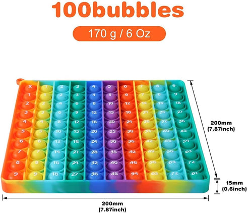 9x9 Multiplication Table Game Toy, Push Pop Bubble Mathematical Operations, Mental Arithmetic and Fidget Sensory Toy.Stress Reliever Anxiety ,Mult...