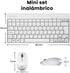 Perixx PERIDUO-712WES Mini Pack de Teclado y Ratón Inalámbrico Combo - Color Blanco - Español QWERTY...