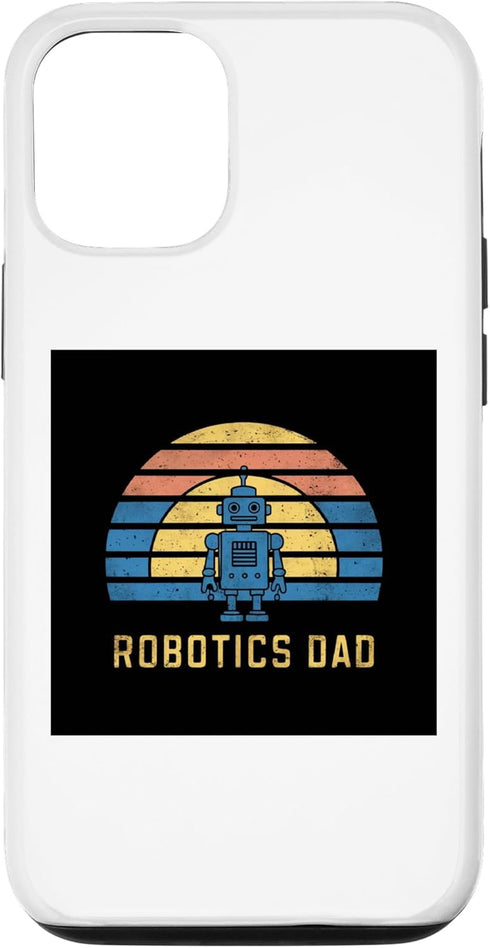 iPhone 13 Robotics Dad Vintage Cute Blue Robot Rainbow Retro Tee Case...