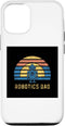 iPhone 13 Robotics Dad Vintage Cute Blue Robot Rainbow Retro Tee Case...