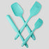 4 Piece Silicone Spatula Set, Flexible Heat Resistant Non-scratch Baking Cooking Rubber Spatulas with Stainless Steel Core, Aqua Sky...