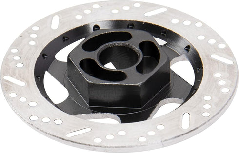 4Pack ShareGoo Metal 12mm Hex Hub Wheel Rim Tires Brake Disc Compatible with Traxxas Tamiya HSP HPI Redcat Racing 1/10 RC On-Road Car (Black)...